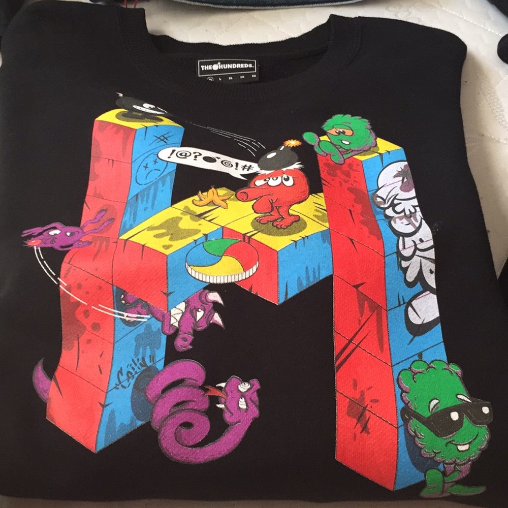 “The Hundreds” black crew neck/sweatshirt